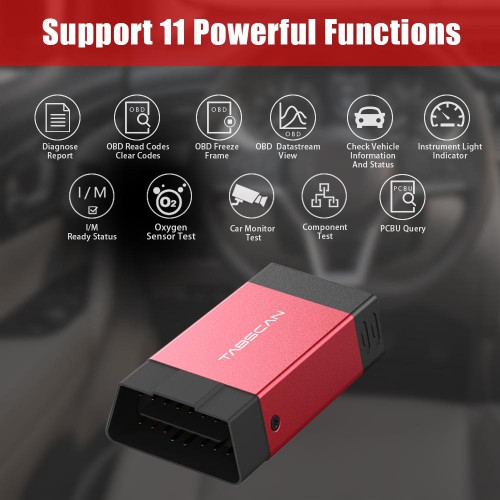 Tabscan T2 Bluetooth Full System Scan Tool for Android Phone with One Free Car Brand Software Perfect as Launch EasyDiag 3.0