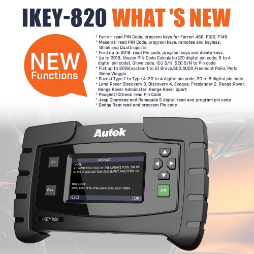 Original AUTEK IKEY820 Universal OBD Car Key Programmer No Need Soldering Support All Key Lost