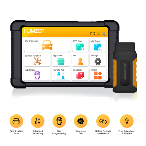 [UK Ship]Humzor NexzDAS Pro Bluetooth 10inch Tablet Full System Auto Diagnostic Tool with IMMO/ABS/EPB/SAS/DPF/Oil Reset