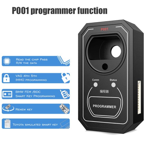 OBDSTAR P001 Programmer EEPROM & Renew Key & RFID Functions 3 in 1 with Free Toyota Simulated Smart Key