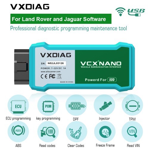 WIFI Version V164 VXDIAG VCX NANO SDD for Land Rover and Jaguar