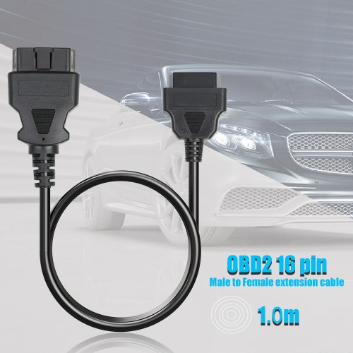 OBD2 16 Pin Male to Female Extension Cable 1.2M works with LAUNCH M-diag Lite