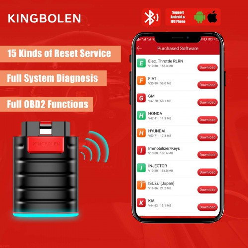 [No Tax]KINGBOLEN EDIAG Full System OBD2 Diagnostic Tool with All Software License One Year Free Update PK THINKDIAG