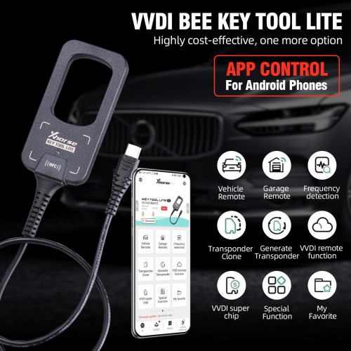Xhorse VVDI BEE Key Tool Remote Maker Lite with 6pcs B5 Universal Remotes Work with Android Phones