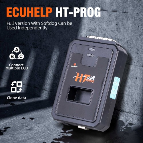 [No Tax]ECUHELP HTprog Full Version(Adapter +Cables + Dongle) Works Alone as ECU Chip Tuning Tool/on Bench Programmer/EEPROM Programmer/Key Function