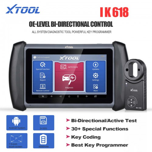 XTOOL InPlus IK618 Advanced IMMO Key Programmer With KC100 & EEPROM Adapter Works For Toyota/Benz All Key lost VW 4th & 5th IMMO Diagnostic Tool