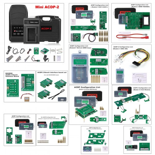 Yanhua ACDP 2 IMMO Locksmith Package with Module 1/2/3/7/9/10/12/20/24/29 for BMW Land Rover Porsche Volvo and Free N20/N55/B38/B48 Bench Board