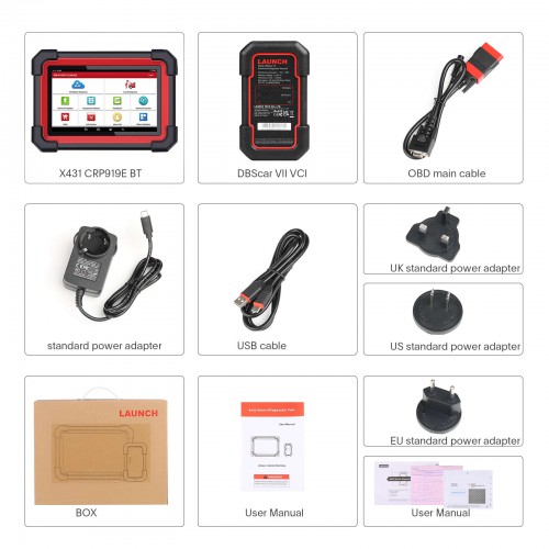[EU UK Version]2024 LAUNCH X431 CRP919E BT/CRP919X BT Bluetooth Car Diagnostic Tool with DBScar VII Supports CAN FD DoIP and ECU Coding