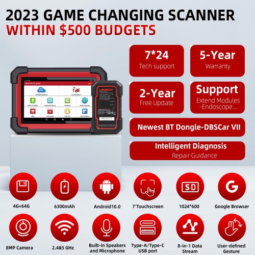 [EU UK Version]2024 LAUNCH X431 CRP919E BT/CRP919X BT Bluetooth Car Diagnostic Tool with DBScar VII Supports CAN FD DoIP and ECU Coding
