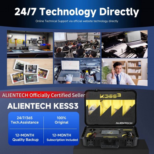 2024 Original ALIENTECH KESS V3 Kess3 ECU and TCU Programming Tool Master/Slave via OBD Boot and Bench Replace Kess V2 Ktag with One Year Subscription
