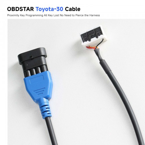 OBDSTAR Toyota-30 Cable Support 4A and 8A-BA All Key Lost Bypass PIN Working with X300 DP Plus/X300 Pro4 Key Master/AVDI