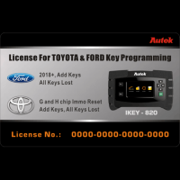 Autek IKEY-820 New License For 2018 Ford and Toyota (G and H chip) Key Programming