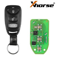 XHORSE XKHY00EN X007 Hyundai Style Universal Remote Key 3 Buttons for VVDI Key Tool 5 pcs/lot Get 25 Bonus Points for Each Key