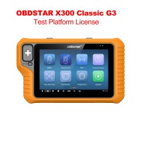 Test Platform Software License for OBDSTAR X300 Classic G3
