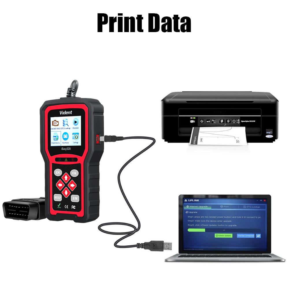 how to print data for vident ieasy320