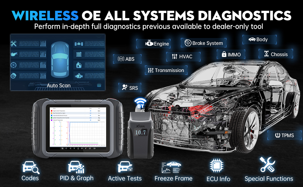 XTOOL D8 BT full system diagnosis
