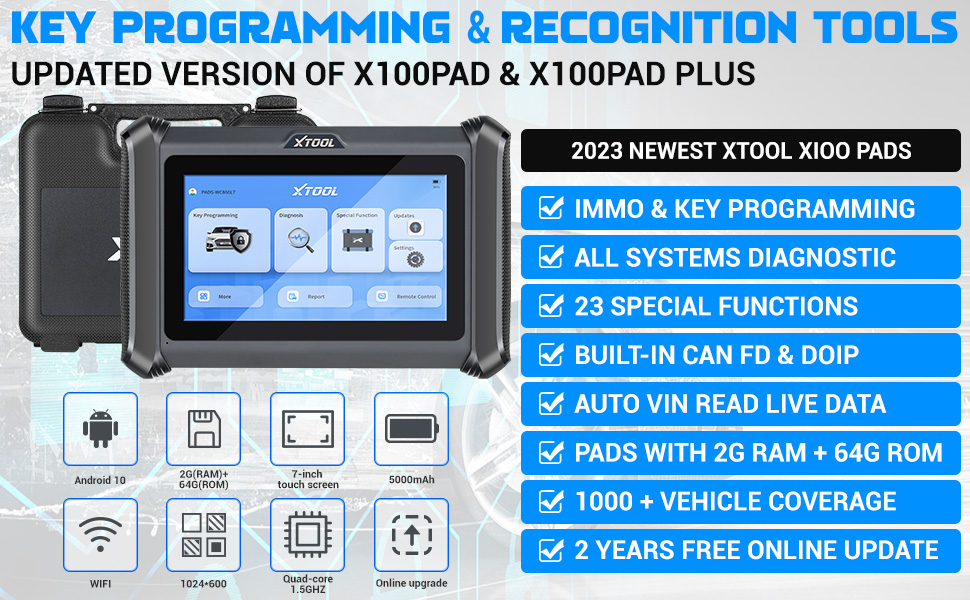 2023-xtool-x100-pads-key-programmer