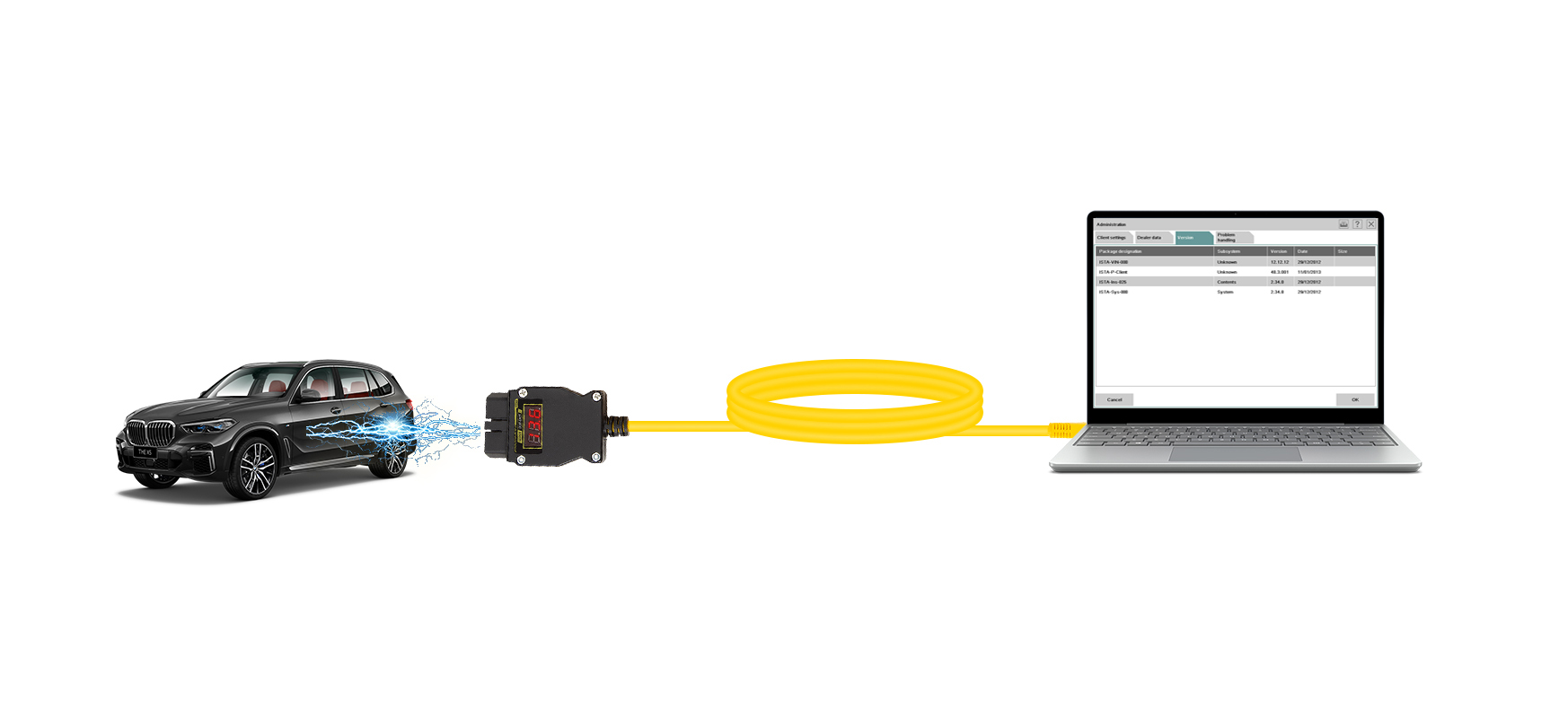 GODIAG GT109 DOIP-ENET Diagnostic Programming Cable Connection