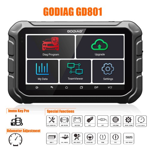 GODIAG GD801 Key Master DP Plus Full Version IMMO Key Programming+Mileage Correction+Special Functions pk OBDSTAR X300 DP