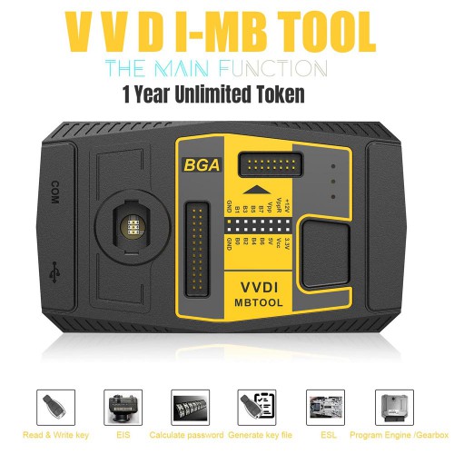 Xhorse V5.1.5 VVDI Benz MB BGA Tool for Mercedes Benz Key Programming with 1 Year Unlimited Tokens