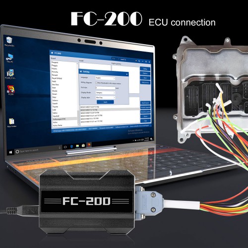 CG FC200 ECU Programmer Full Version for ECU/EGS Clone Support Checksum Work via OBD/Bench/Boot Mode Newly Add BOSCH MPC5xx Platform Mode ECU