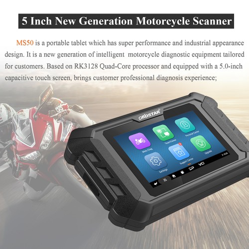 OBDSTAR MS50 5Inch New Generation Motorcycle Diagnostic Scanner