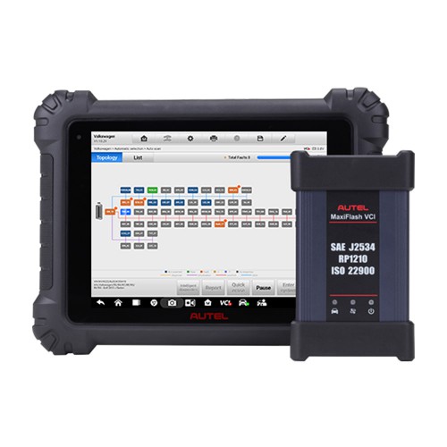 Autel MaxiSys MS909 Intelligent Diagnostic Tablet Support Topology Module Mapping and J2534 ECU Programming