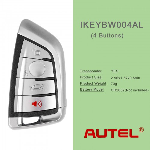 [In Stock]AUTEL Razor IKEYBW004AL BMW 4 Buttons Smart Universal Key Compatible with BMW and Other 700+ Car Makes 5pcs/lot