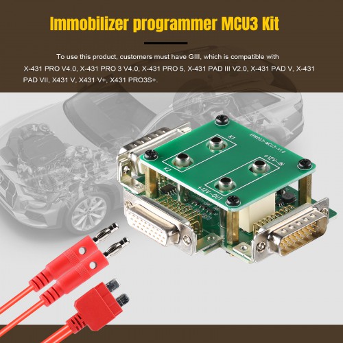 Launch X431 GIII IMMO Programmer MCU3 Adapter for X-PROG3 Work on Mercedes Benz All Keys Lost and ECU TCU Reading