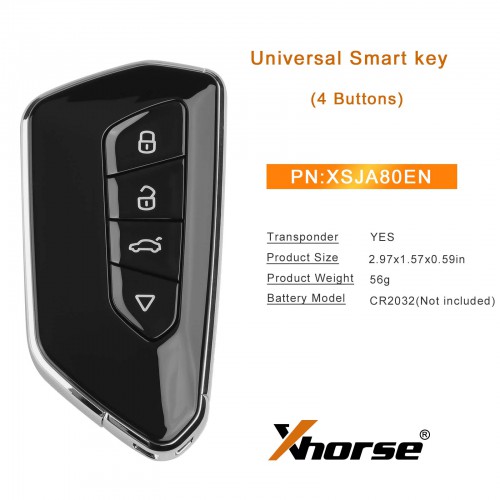 XHORSE XSGA80EN XM38 Series Universal Smart Key