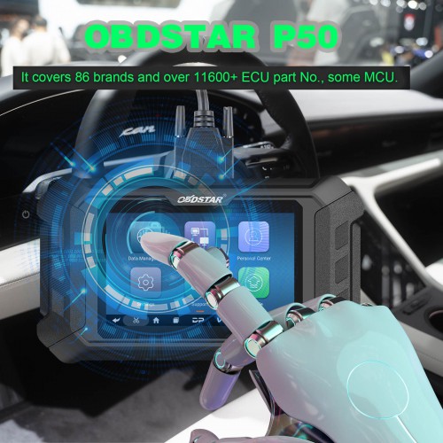 OBDSTAR P50 Airbag Reset Tool Support Read & Clear Fault Codes by OBD/ BENCH Covers 86 Brands and Over 11600+ ECU Part No. Support SAS Reset Function