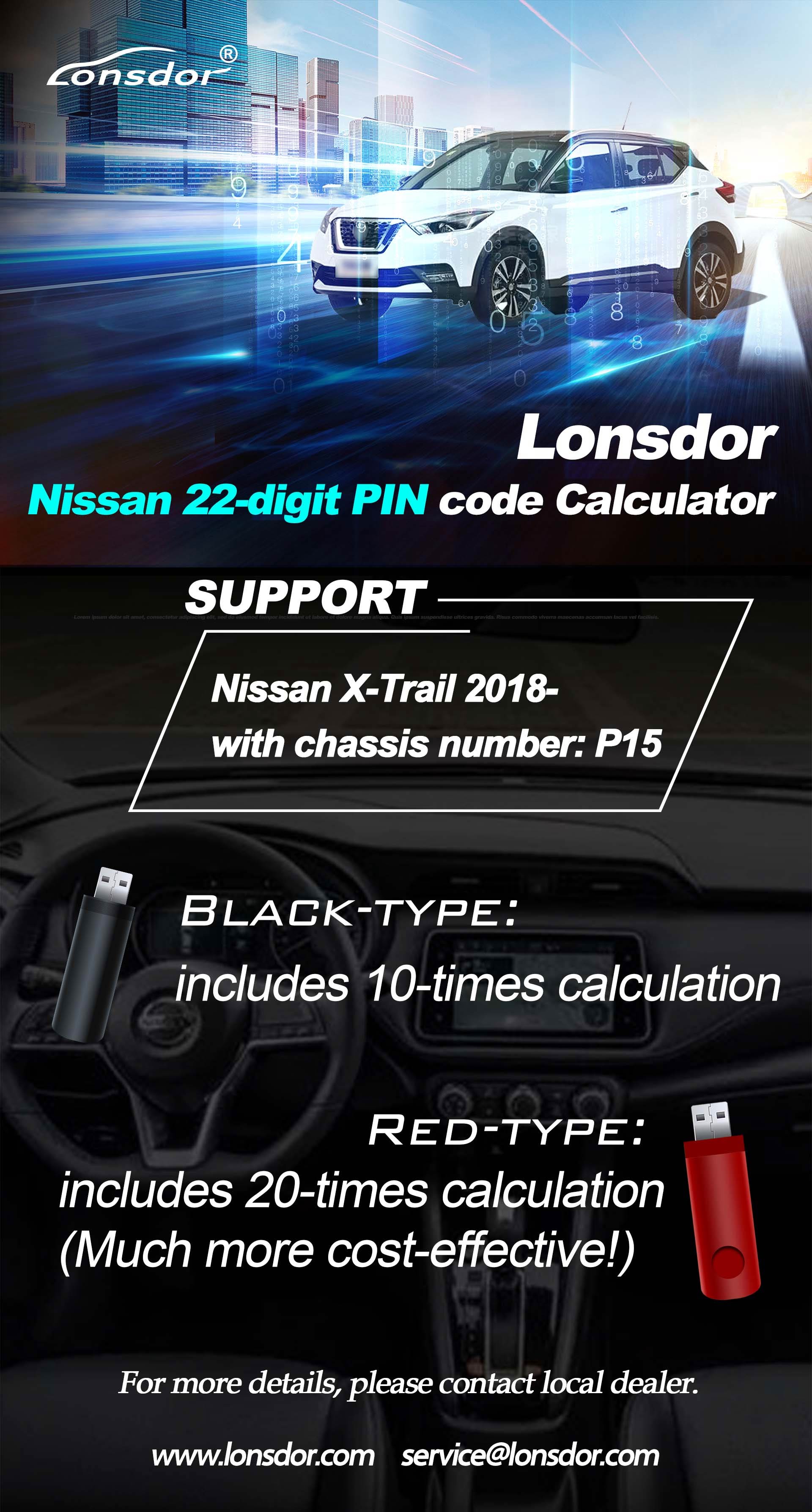 Lonsdor Nissan 22-digit OIN code Calculator