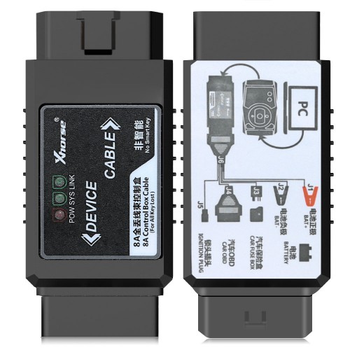 Xhorse Toyota 8A Non-smart Key Adapter for All Key Lost No Disassembly Work with VVDI2/VVDI Key Tool Max plus MINI OBD Tool/Key Tool Plus