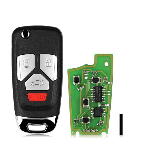 XHORSE XKAU02EN Audi Style Wired VVDI Universal Flip Remote Key With 3/4 Button 5pcs/lot