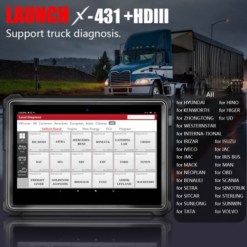 Launch X-431 Pro 3 + New HD3 Ultimate Truck Heavy Duty Diagnostic Tool