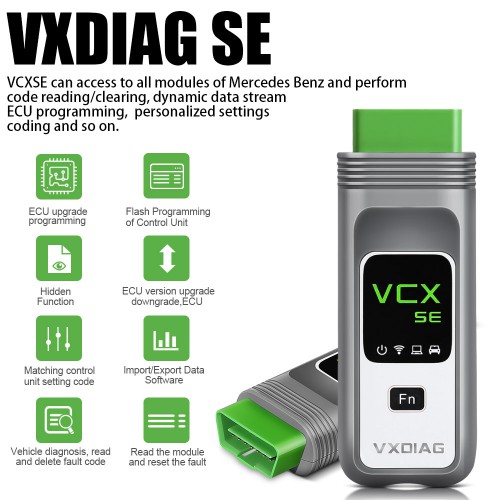 VXDIAG VCX SE Benz Doip Full-system Diagnostic Programming Coding Tool Supports Mercedes 1996-2023 without Software HDD
