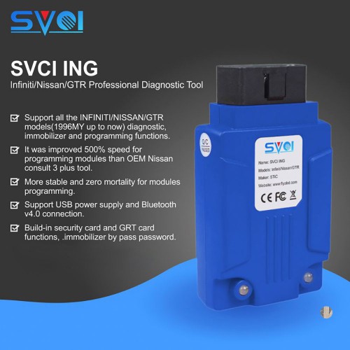 [EU/UK Ship]V1.7 SVCI ING Infiniti/Nissan/GTR Professional Diagnostic Tool Support Programming Update Version of Nissan Consult-3 Plus