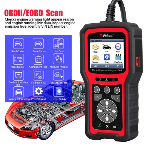 VIDENT iMax4305 Opel Full System OBD Diagnostic Tool for Vauxhall Opel Rover Reset OBDII Diagnostic Service
