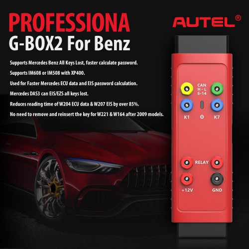 Original Autel G-BOX2 Accessory Tool for Mercedes Benz All Key Lost Used with Autel MaxiIM IM608/ IM508
