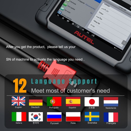 [May Sales][EU/UK Ship]Autel MaxiCOM MK808 All System Diagnostic Tool with 25 Special Functions Multi-languages Combination of MaxiCheck Pro+MD802