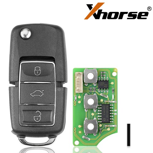 Xhorse XKB506EN Wire Remote Key VW B5 Flip 3 Buttons Extreme Black English 5pcs/lot 5pcs/lot Get 40 Bonus Points Each Key