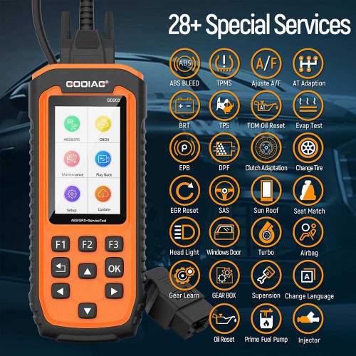 [EU Ship]GODIAG GD203 ABS/SRS OBD2 Scan Tool with 28 Service Reset Functions Free Update Online for Lifetime Same As Iauto 702 Pro
