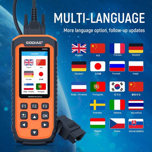 [EU Ship]GODIAG GD203 ABS/SRS OBD2 Scan Tool with 28 Service Reset Functions Free Update Online for Lifetime Same As Iauto 702 Pro