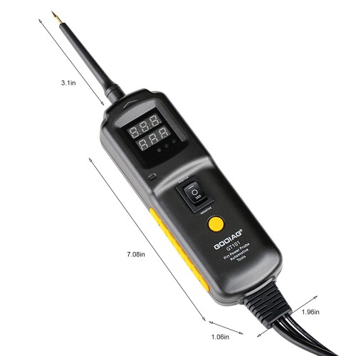 [May Sales][EU/UK Ship]GODIAG GT101 PIRT Power Probe+  Power Line Fault Finding+Fuel Injector Cleaning and Testing+ Current Detection+Relay Testing