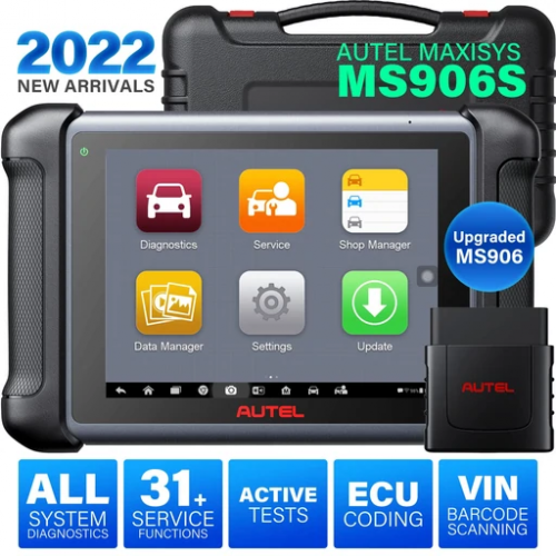 [EU/UK Ship]Aute MaxiSys MS906S Bi-Directional All Systems Diagnosis Tool with Advanced ECU Coding 31+ Services Function Upgraded of MS906/DS808/MP808