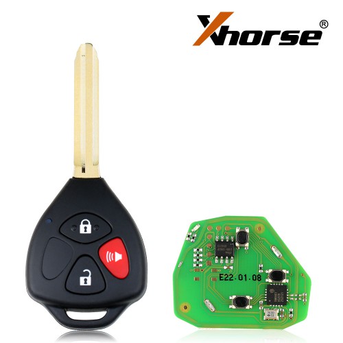 XHORSE XKTO04EN Wired Universal Remote Key Toyota Style 3 Buttons 5pcs/lot