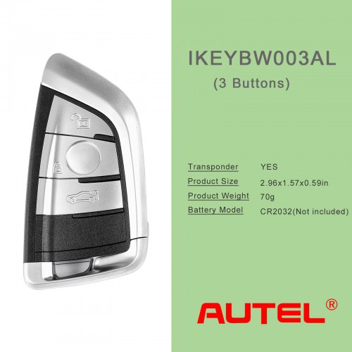 [In Stock]AUTEL IKEYBW003AL BMW 3 Buttons Smart Universal Key 10pcs/lot