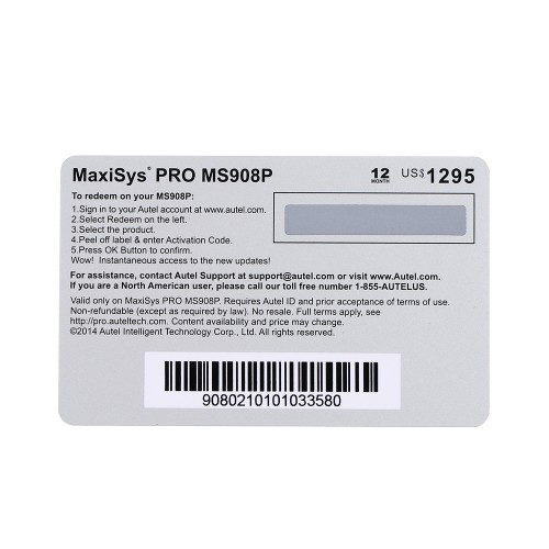 [Mid-Year Sales]Original Autel Maxisys MS908P/MK908P One Year Update Service (Total Care Program Autel)