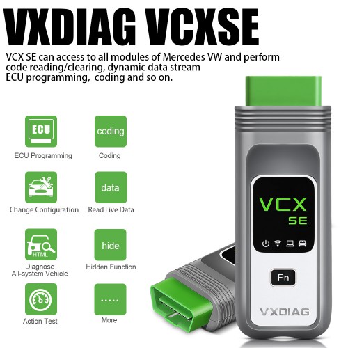 VXDIAG VCX SE 6154 OBD2 Diagnostic Tool for VW Audi Skoda with 500G V9.10 Software HDD and Engineering V14.0.0 Supports WIFI