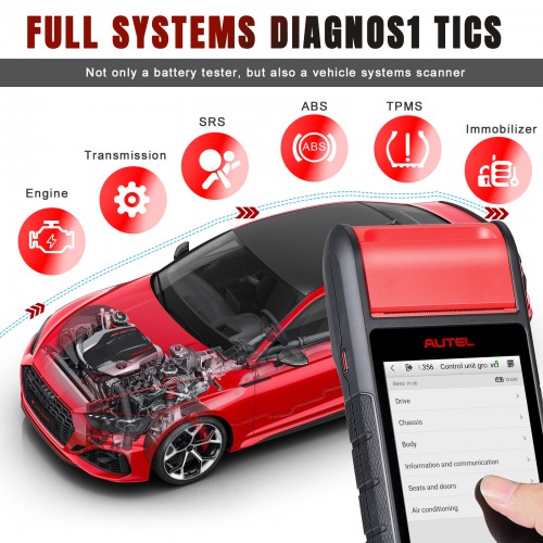 [EU/UK Ship]Autel MaxiBAS BT608E 12V Battery Tester All System Electrical System Analyzer Built-in Thermal Printer Touchscreen